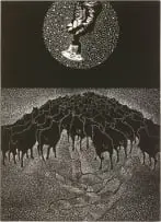 Dikgwele Paul Molete, Maboqo Dinku a Thebana, linocut