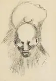 Double Portrait by Nathaniel Ntwayakgosi Mokgosi, graphite on paper, offered Sep 2024