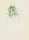 Carl Büchner, Christ, pen on sketchbook paper