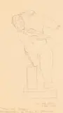 Alexis Preller, Torse de Satyre (Satyr Torso), pencil on paper