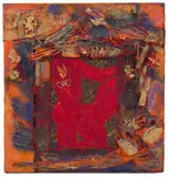 Andrew Verster, Erotic Scene, mixed media with found objects on wood