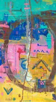 Samson Mnisi, Untitled (Abstract), acrylic on paper