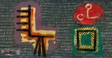 Abstract Shapes by Walter Battiss, oil on board, sold Aug 2024