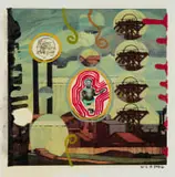 Wayne Barker, Miner Man, digital print and enamel on canvas