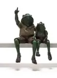 Carol Cauldwell, Stargazers, bronze with green and brown patina