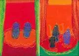Andrew Verster, Teapots and Vessels, two, oil on artist's board