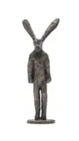 Guy Du Toit, Standing Hare, bronze with a brown patina