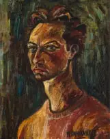 Meyer Uranovsky, Potrait of a Man, oil on canvas laid down on board