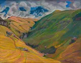 Leonora Everard-Haden, Valley Giant's Castle, oil on canvas