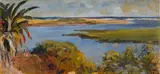 Kathleen Winifred Anderson, Umhlanga Lagoon, oil on canvas laid down on board