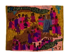 About the Kingdom of God by Bertina Ziqubu, karakul hand-spun wool, sold Aug 2024