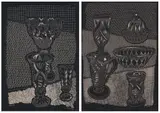 Andrew Verster, Still Life with Glassware, two, oil on artist's board