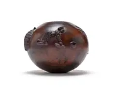 Thembi Nala, Ukhamba with relief and incised domestic decoration, pit-fired and burnished earthenware with relief and incised decoration