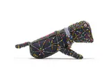 Thembi Mchunu, Inja Maquette (Dog), 2005, glass beads in looped stitch (Izhibe) and fabric