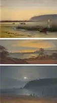 Charles J. Shrubsole, Durban Harbour Views, three, oil on canvas