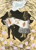 Vulindlela Nyoni and Witty Nyide, Ancestors, colour screenprint and linocut on paper