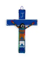 Lobolile Ximba, Beaded Crucifix, 2006, beads, fabric, hair and thread