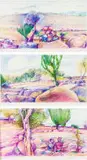 Jannie van Heerden, Msinga #7; Msinga #12; Msinga #18, three, colour pencil on paper
