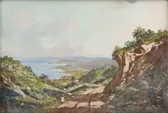 Gabriel de Jongh, Coastal Landscape, oil on canvas