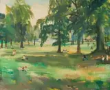 Clément Serneels, Le Bois de la Cambre (Brussels, Belgium), oil on canvas