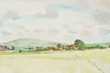 English, Bo-Peep by Llewellyn Petley-Jones, watercolour on paper, offered Aug 2024