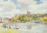Windsor Castle by Llewellyn Petley-Jones, watercolour on paper, offered Aug 2024
