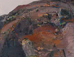 Nico Roos, The Dry Mountain, acrylic on card