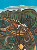 Cecil Skotnes, Fall in Molise, colour woodcut on paper