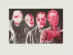 Penny Siopis, Pinky Pinky (Model Prisoners), six colour lithograph on paper