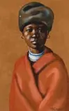 Constance Helen Greaves, Woman in Traditional Dress, watercolour on paper