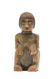 Sonja Gerlings, Crouching Figure, hand-painted and glazed ceramic with incised decoration