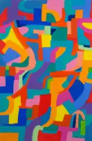 Trevor Coleman, Abstract, oil on unstretched canvas