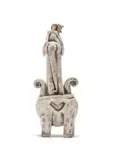Tania Babb, Elephant and rider, glazed porcelain with gold lustre