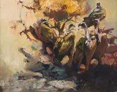 Vultures by Keith Joubert, oil on canvas, sold Aug 2024