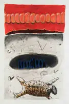 Colbert Mashile, Pheta (Ancestrol [sic] Necklace), mixed media on paper