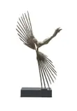 James Cook, Free Fall, bronze, on a powder coated steel base