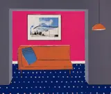 Sam Nhlengethwa, The Pink Room, colour lithograph on paper