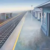 Simon Rhys Jones, Railway Station, Cape Town, oil on canvas