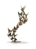 Falconer Art Studios, Impermanence, bronze with a verdigris and brown patina