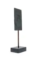 Hannes Harrs, Abstract Bronze Form, bronze, on a wooden base