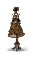 Dress by Jacques Fuller, 1998, copper and brass, offered Aug 2024