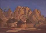 Matlala, Pietersburg by Jacobus Hendrik Pierneef, oil on board, offered Jul 2024