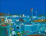 North African Village by Walter Battiss, oil on canvas, sold Jul 2024
