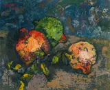 Pomegranates by Gregoire Boonzaier, oil on board, sold Jul 2024