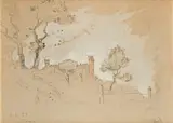 The Old Fort, L. Marques by Pieter Wenning, pencil, watercolour and ink on paper, sold Jul 2024