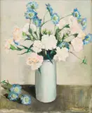 Frans Oerder, Still Life with Carnations, oil on canvas