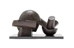 Reclining Figure by Edoardo Villa, bronze with a dark brown patina, on a granite base, sold Jul 2024