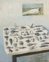 Simon Stone, Still Life with Sinkers, oil on board