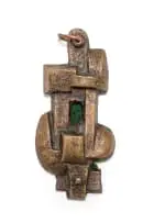 Pendant II by Edoardo Villa, bronze, with felt backing, sold Jul 2024