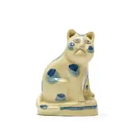Hylton Nel, Cat with blue spots, glazed and fired ceramic